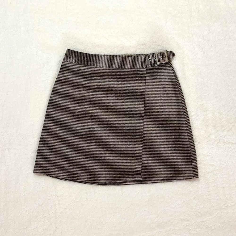 John Galt Checkered Mini Skirt